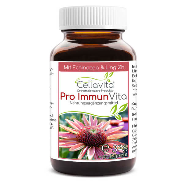 Pro Immun Vita 90 Kapseln (mit Echinacea + Ling Zhi) im Glas