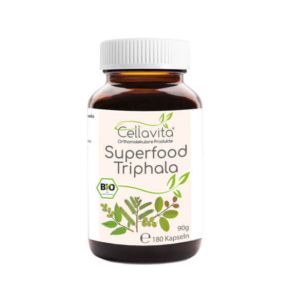 Superfood Triphala bio 180 Kapseln im Glas