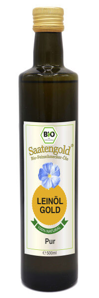 Saatengold-Bio-Feinschmecker-Öle "Leinöl Pur" 500ml