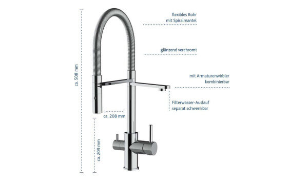 Alvito 3-Wege-Armatur Levanto Chrom - für Einbauvariante B