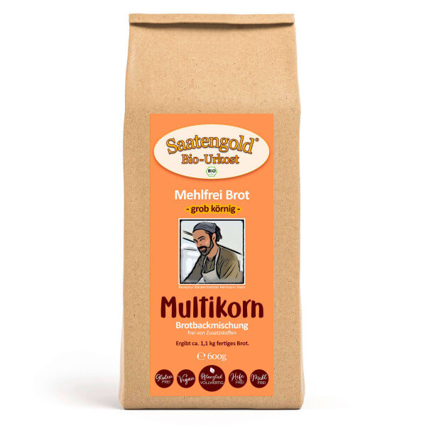 Mehlfreibrot Multikorn -grob körnig- Bio Brotbackmischung 600g