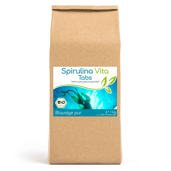 Bio Spirulina Vita Tabs à 400mg - 1000g - 250 Tages Vorrat