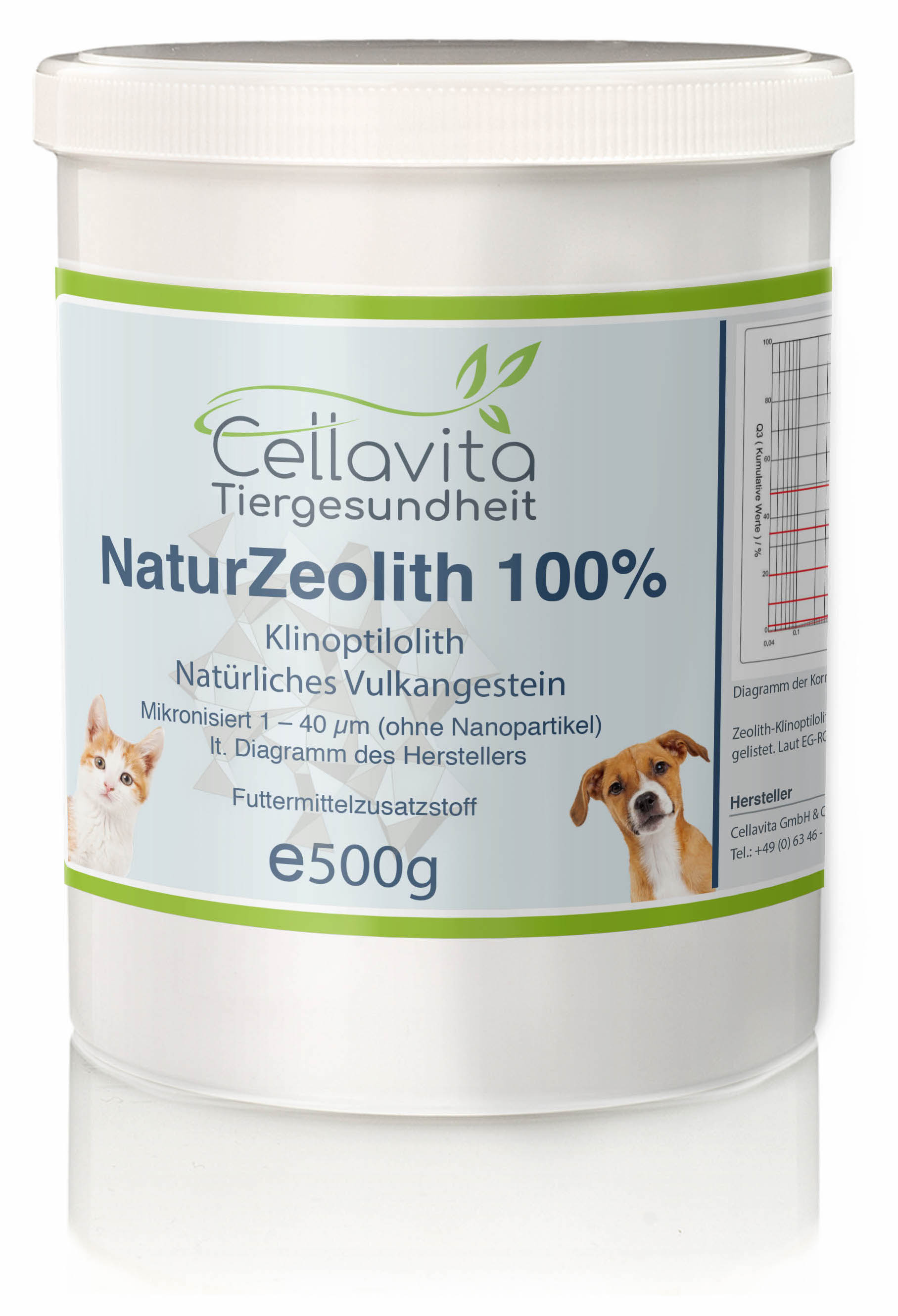CellaVet Zeolith 500g für Hunde &amp; Katze Magen / Darm Tiere